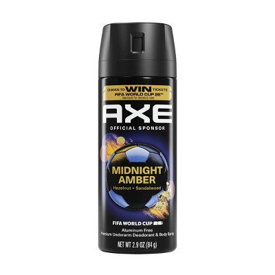 Axe Midnight Amber 72-Hour Premium Body Spray - 2.9oz: Aluminum-Free, Under Arm Application