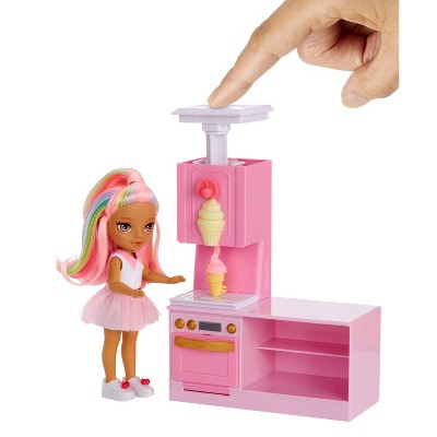 Rainbow High Littles Dessert Shop Playset + Small Doll, Make Ice Cream and Sweets: Includes Figure & Accessories