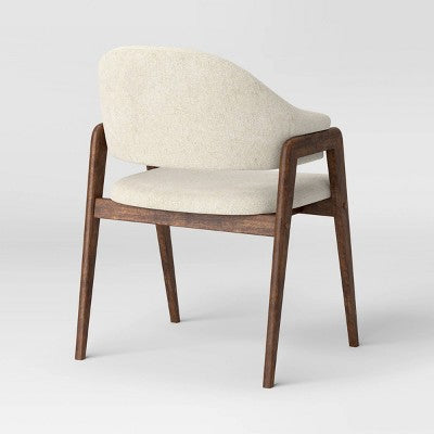 2pk Ingleside Open Back Upholstered Wood Frame Dining Chair Beige - Threshold (LOCAL PICKUP ONLY)