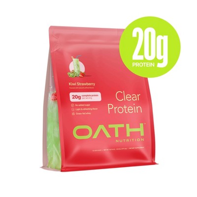 Oath Nutrition Clear Protein Powder - Kiwi Strawberry - 18 Servings: Whey Isolate, 20g Protein