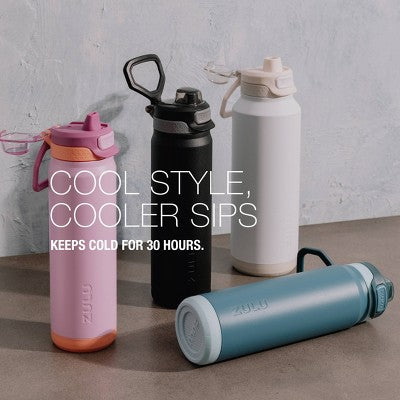 Zulu 24oz Stainless Steel Powerfill Pro Water Bottle - Blue