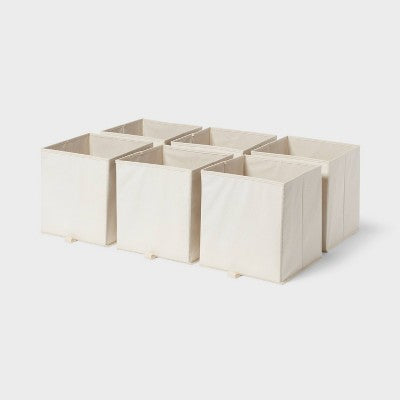 11" Fabric Bin 6pk - Natural - Brightroom