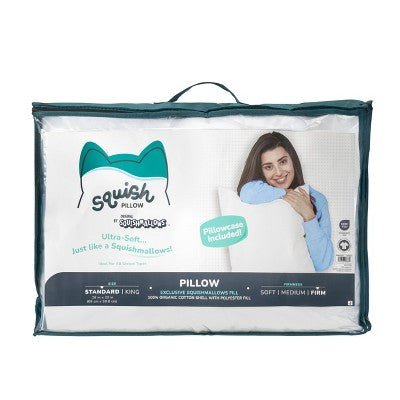 SquishPillow by Original Squishmallows Standard Firm Bed Pillow and Ultra Soft Pillowcase Cover (LOCAL PICKUP ONLY)