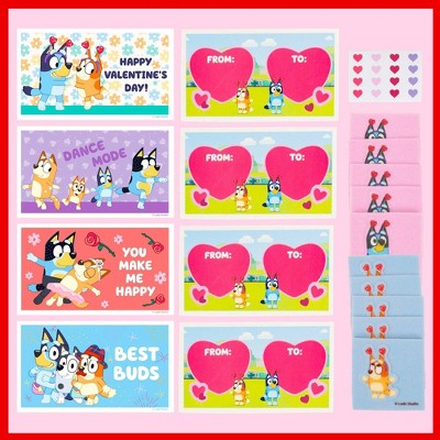 Bluey Valentine Exchange Cards