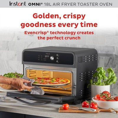 Instant Pot Omni 6-Slice Air Fryer Toaster Oven, Exclusive Bonus Pizza Pan Accessory: 1800W, Dishwasher-Safe, Includes Pizza Pan & More (LOCAL PICKUP ONLY)