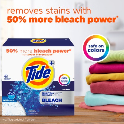 Tide Original Plus Bleach Powder Laundry Detergent - 89 Loads