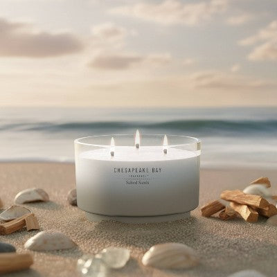 Chesapeake Bay Candle Large 3-Wick Candle with Lid Salted Sands 14.5oz
