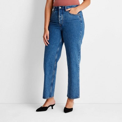 Women's Highest-Rise Straight Ankle Jeans Universal Thread Blue 6