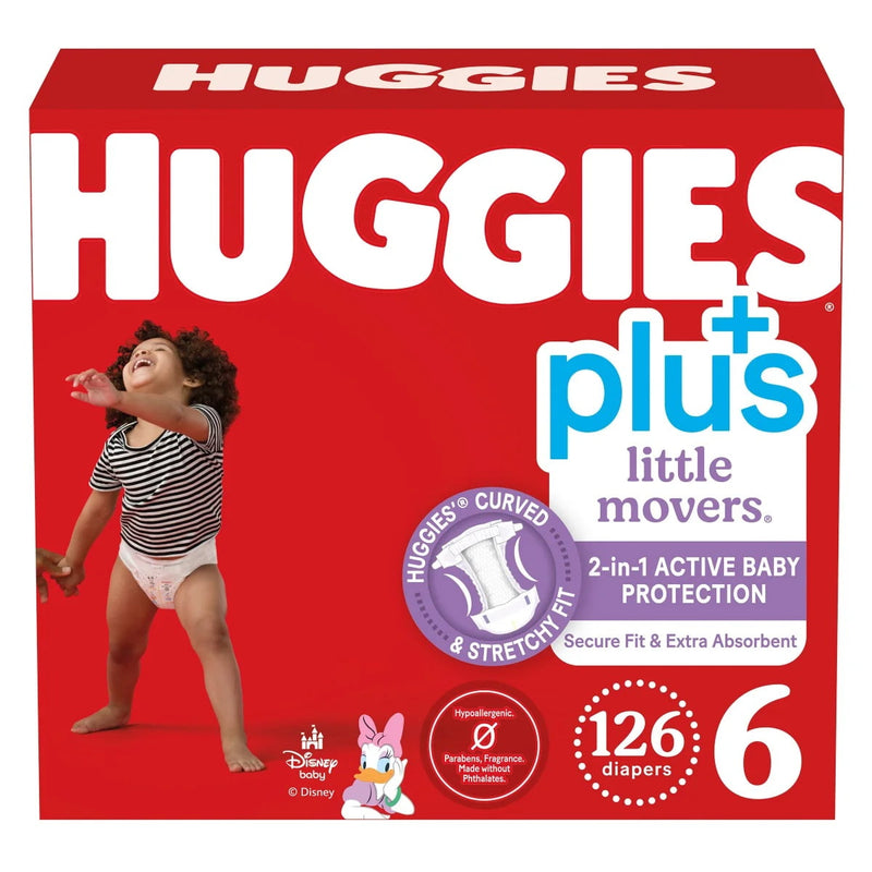 Huggies Plus Diapers Size 6 (35+ Pounds), 126 Count