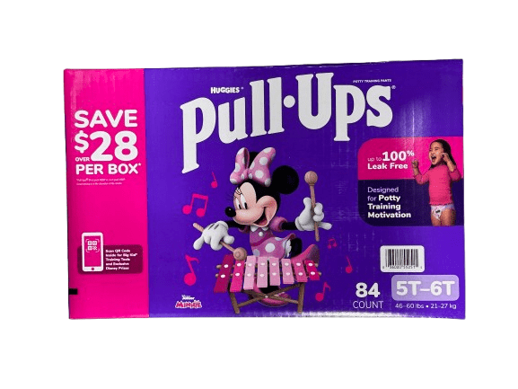 Huggies Pull-Ups Learning Designs Training Pants for Girls  Size 5T-6T (46-60 lbs)  84 Count