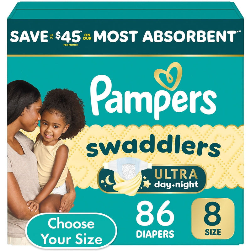Pampers Swaddlers Ultra Diapers, Size 8 (30+ Pounds), 86 Count (LOCAL PICKUP ONLY)