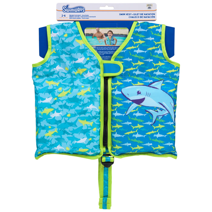 Swimways Swim Vest Life Jacket - SHARKS Ages 2-4