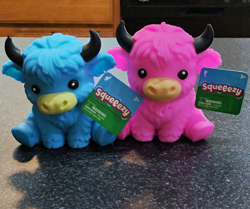 Squeeezy Hyland Cow Blue Fidget Toy