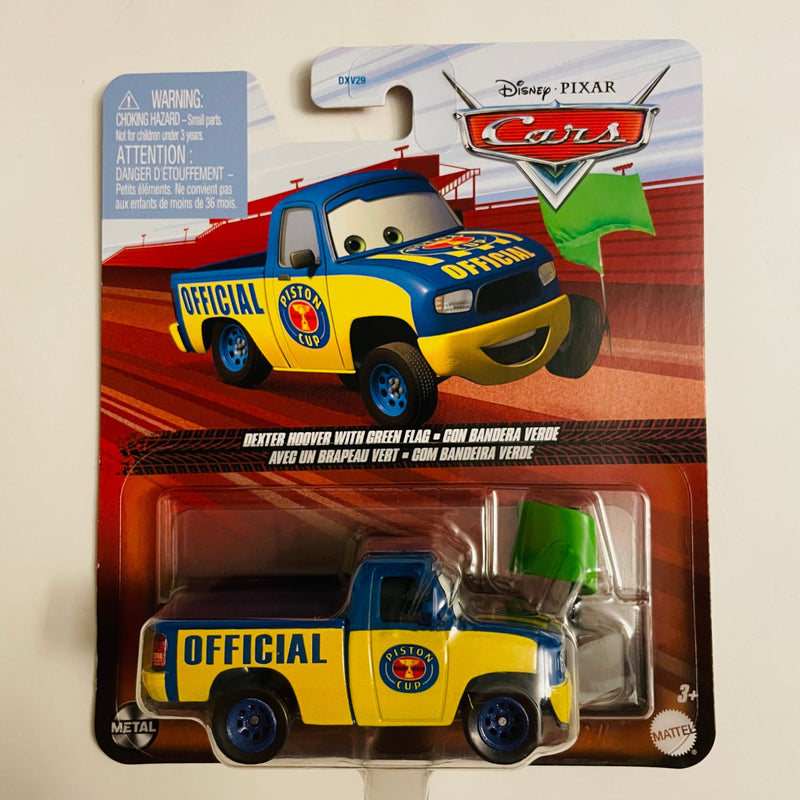 DISNEY PIXAR CARS - DEXTER HOOVER WITH GREEN FLAG DIECAST VEHICLE